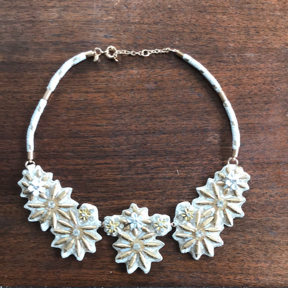 J. Crew Golden Blossom Statement necklace